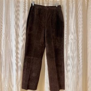 🤎 Vintage Brown Suede Lace-Up Pants 🤎